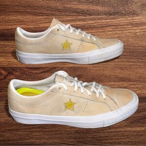 Converse One Star Ox Shoes Leather Bitter Lemon/White (153994C) Men’s 8.5